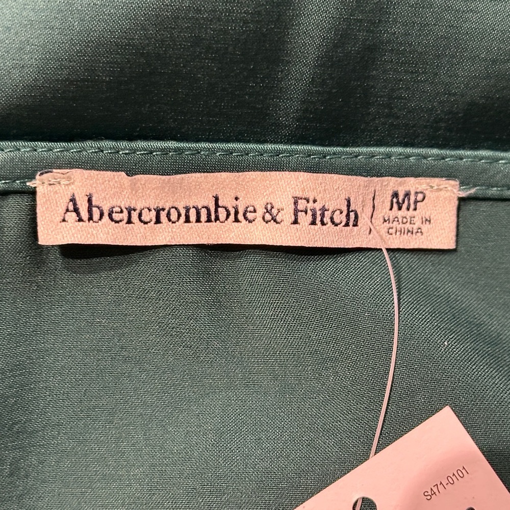 Abercrombie & Fitch Emerald Green Satin Slip Dress Size M Petite NWT. - Picture 5 of 10